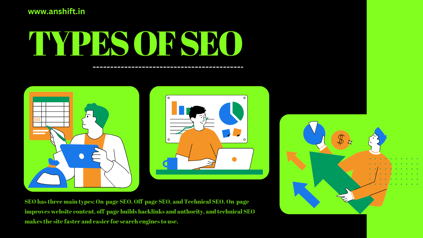 blue white creative illustrative seo marketing agency presentation